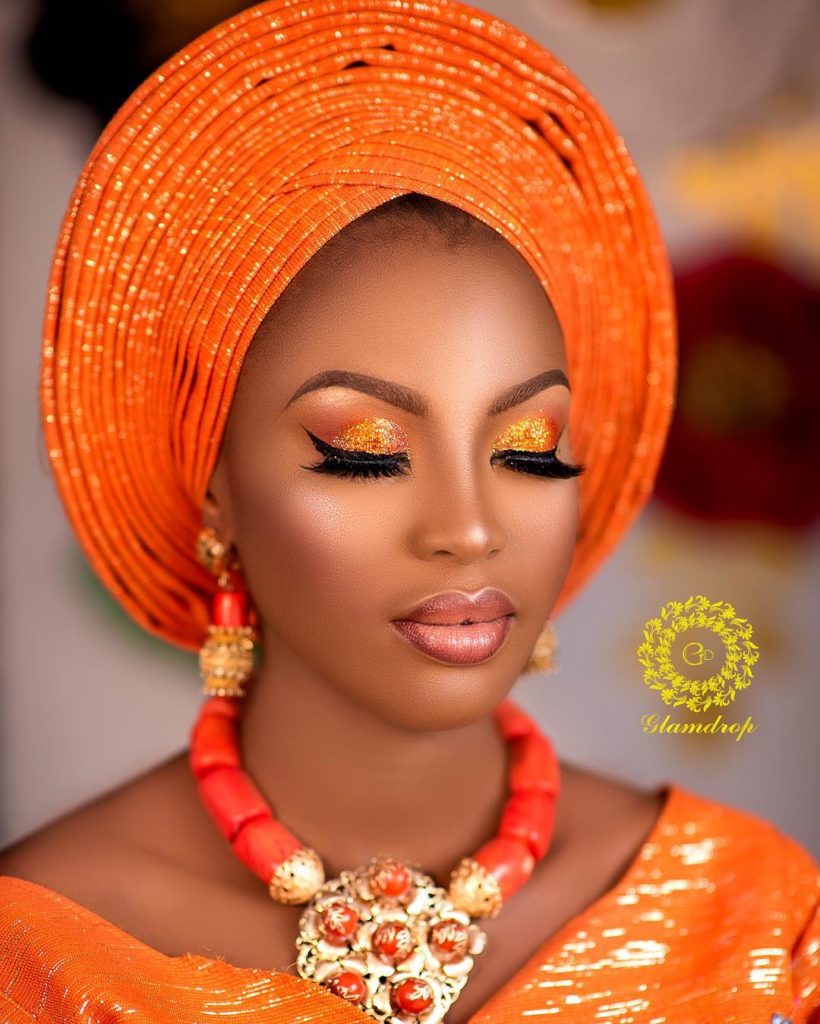 We are Sprinkling Orange Glitter With Our Trad Bridal Beauty Look Today ...