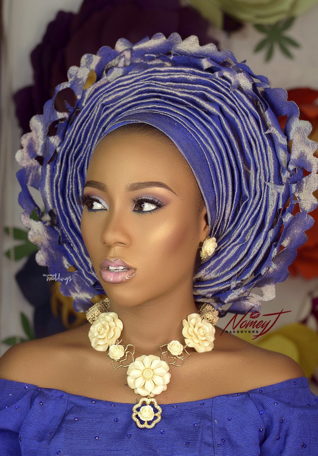 This Two-Toned AsoOke + Laser Cut Gele Style is a Definite Trad Look ...