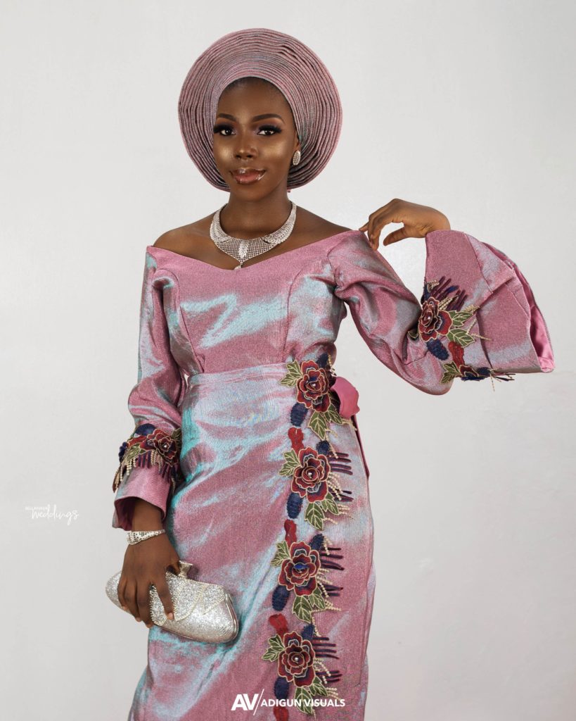 This Purple Double Tone Asooke + Gele should be Pinned for the Big Day