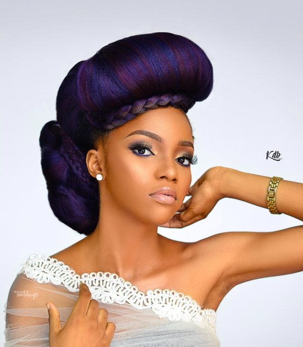 Purple Meets Today's Avant-Garde Inspired Bridal Look