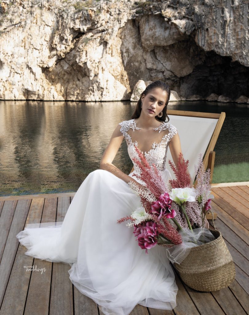 This Romance Collection by Demetrios has Chic Written all Over It