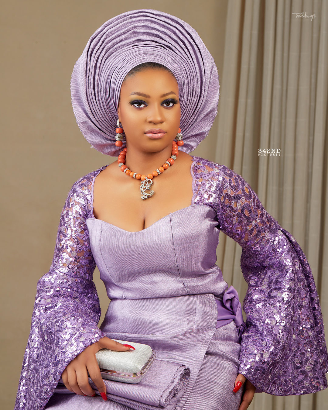 This Purple Monochrome Asooke Will Def Give You Elegance on Your Trad