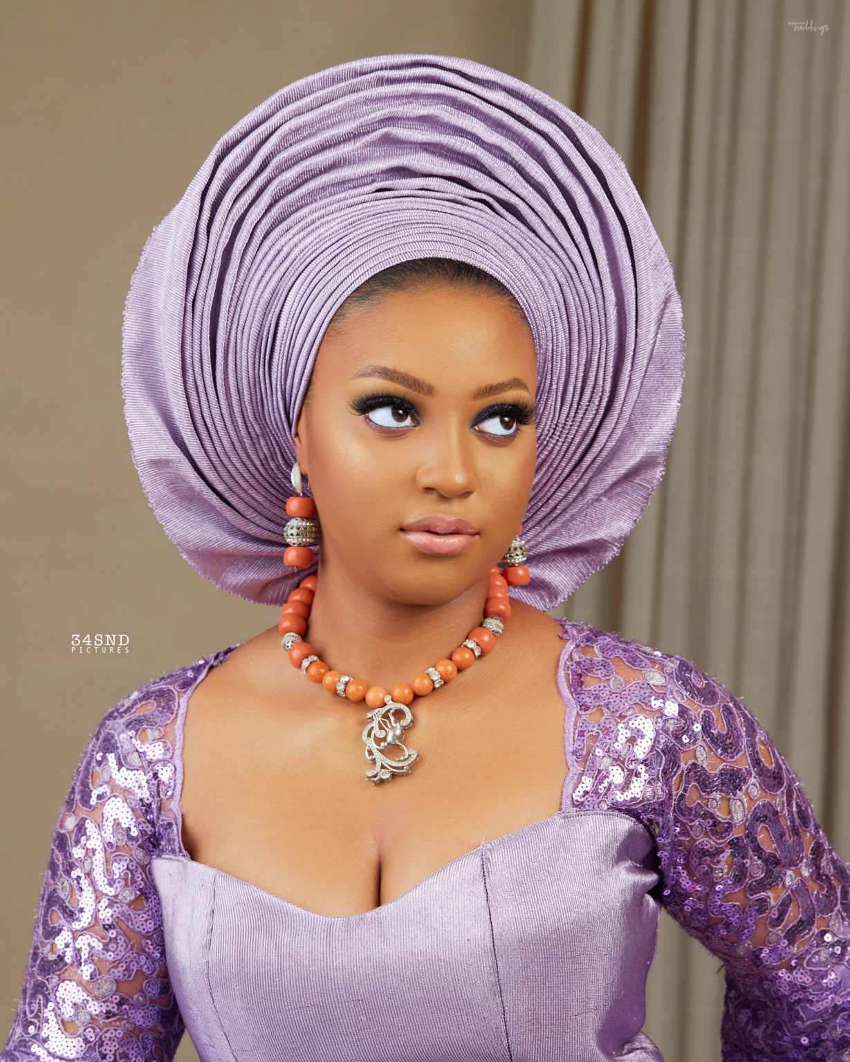 This Purple Monochrome Asooke Will Def Give You Elegance on Your Trad