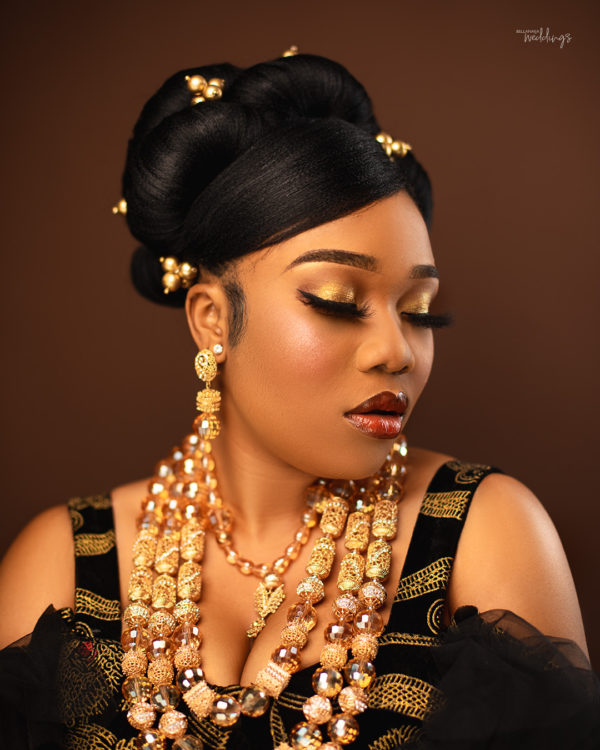 Be a Dashing Igbo Bride on Your Trad With This Traditional Beauty Look