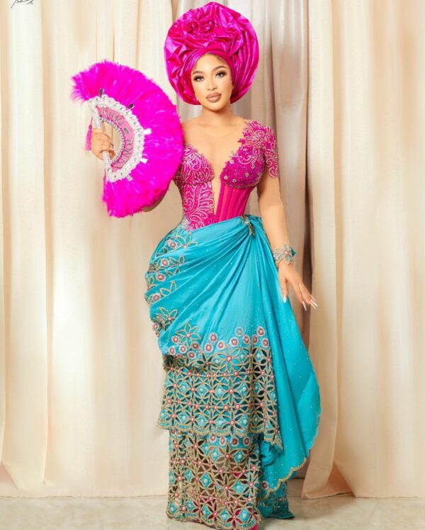 Tonto Dike Is Giving Style Lessons on Rocking Colours For Your Igbo Trad!